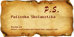 Palicska Skolasztika névjegykártya